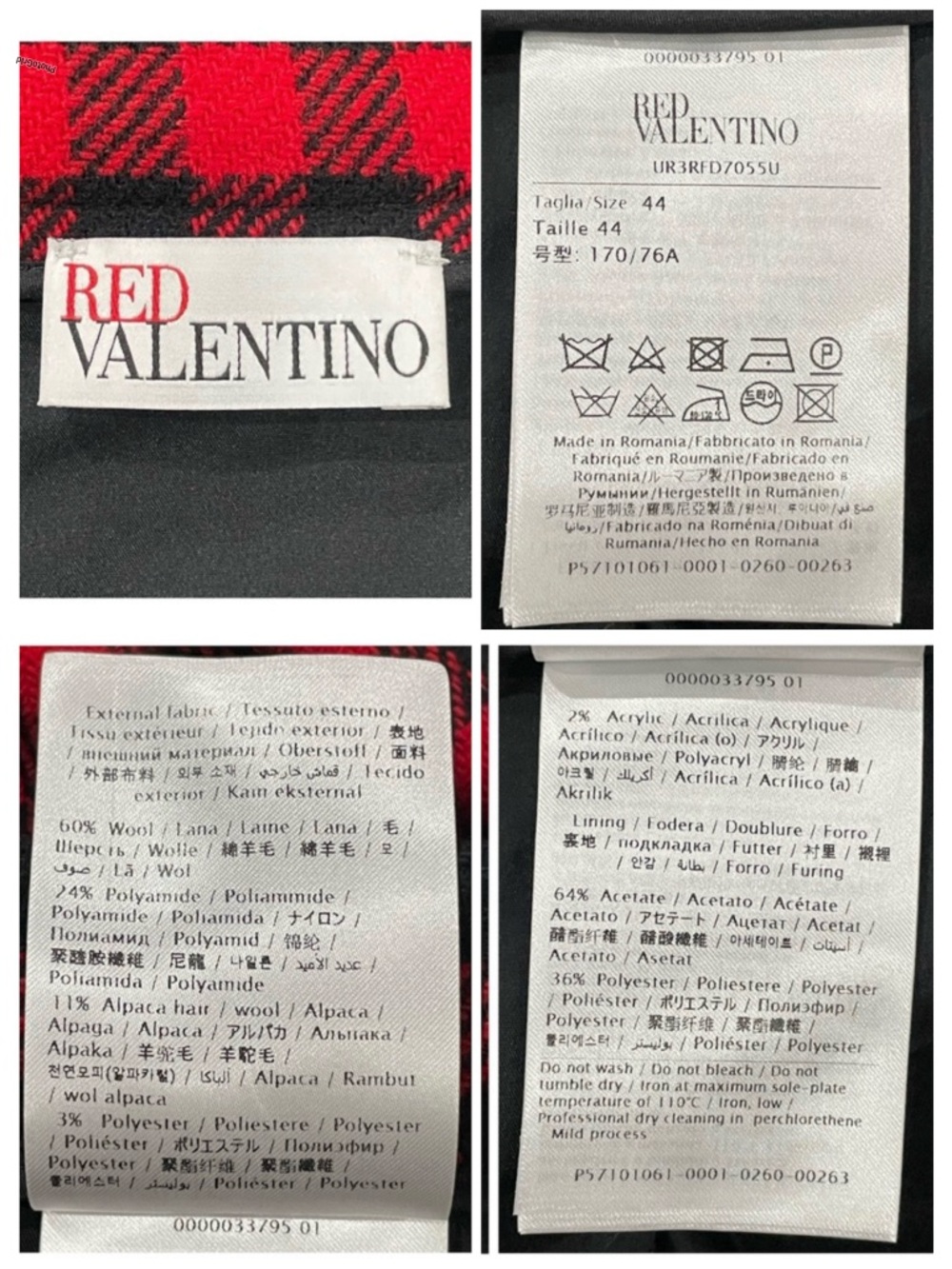 RED Valentino Wool Vichy Gingham Check Skirt Effect Shorts Skort US 8 - Picture 6 of 10